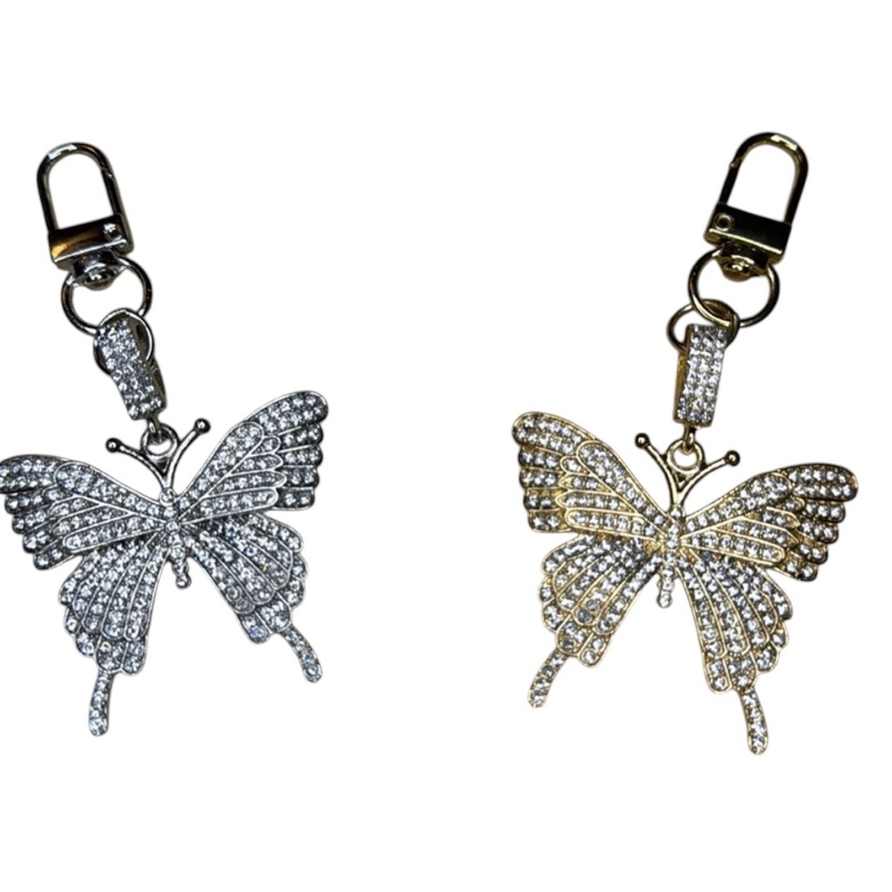 Butterfly Bag Charm Gold or Silver